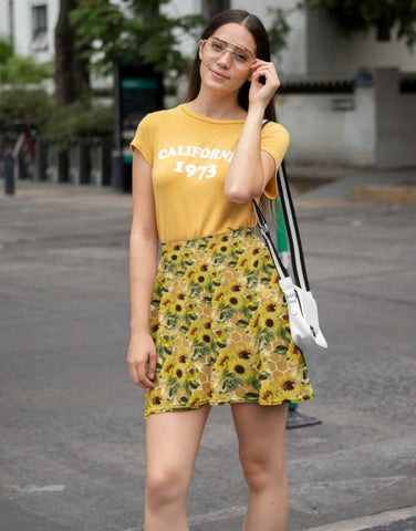 Sunflower Skater Skirt