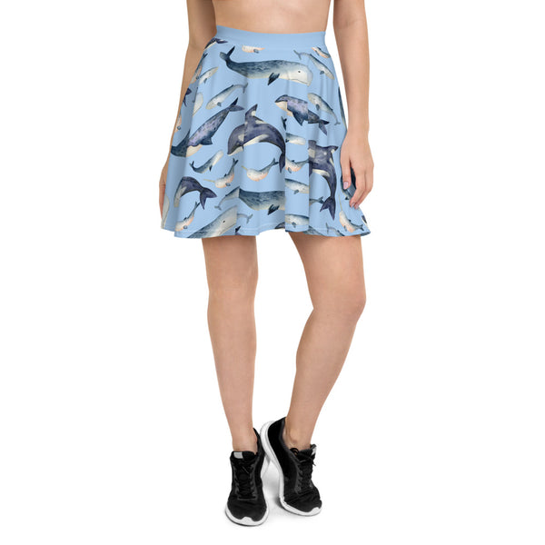 Skater Skirt with Whales