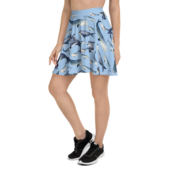 Skater Skirt with Whales