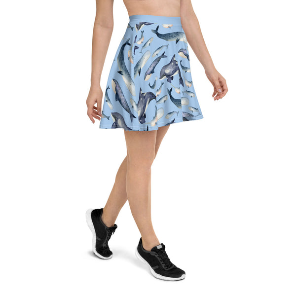 Skater Skirt with Whales