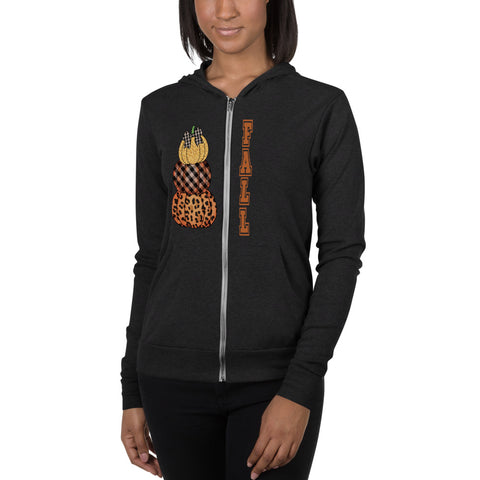 Women's Fall zip hoodie with Pumpkins